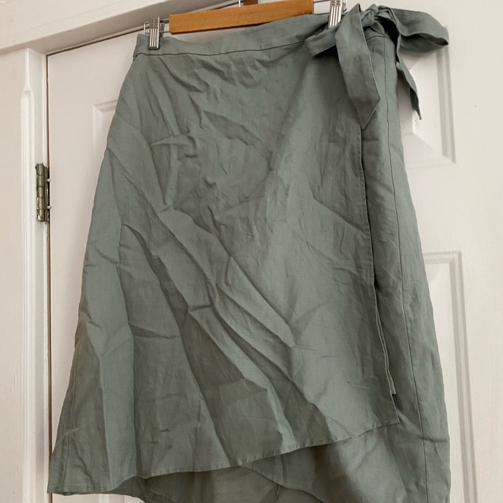 Linen, midi, wrap skirt!